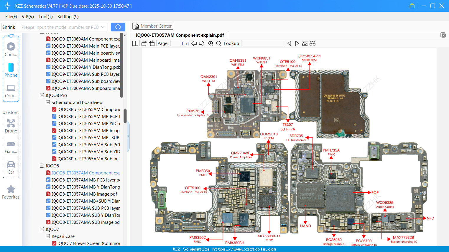VIVO IQOO8-ET3057AM Component Explain